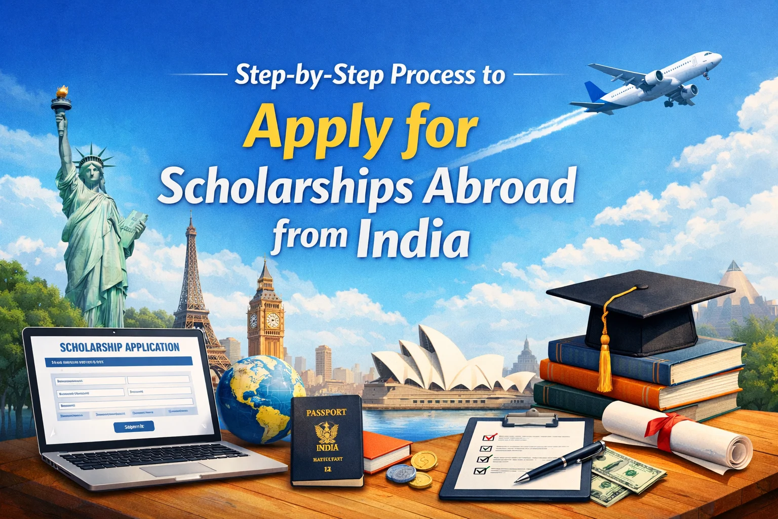 Step-by-Step Process to Apply for Scholarships Abroad from India