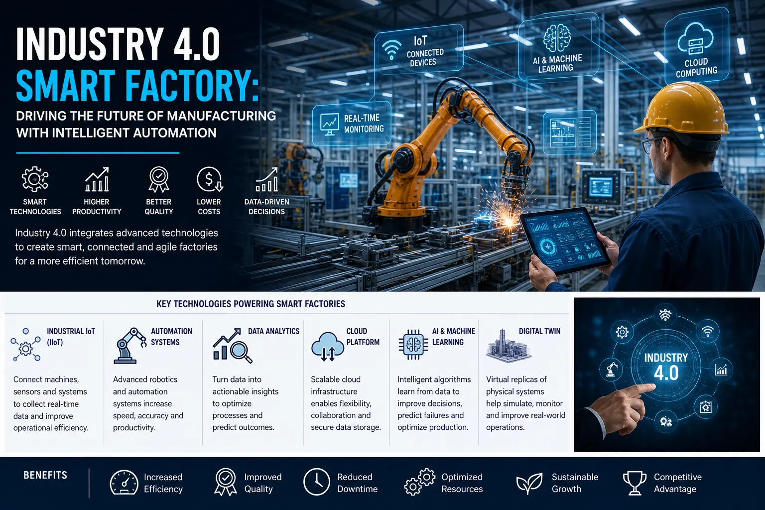 Industry 4.0 Smart Factory Driving the Future of Manufacturing with Intelligent Automation