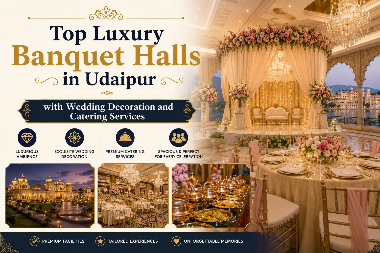 Top Luxury Banquet Halls in Udaipur with Wedding Decoration and Catering Services