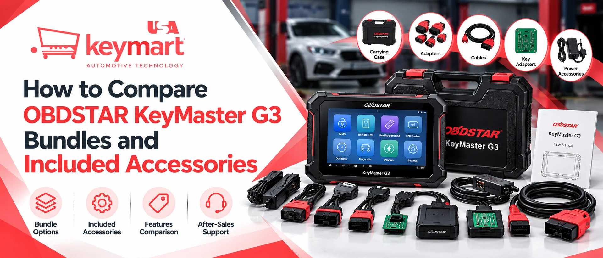 How to Compare OBDSTAR KeyMaster G3 Bundles and Included Accessories