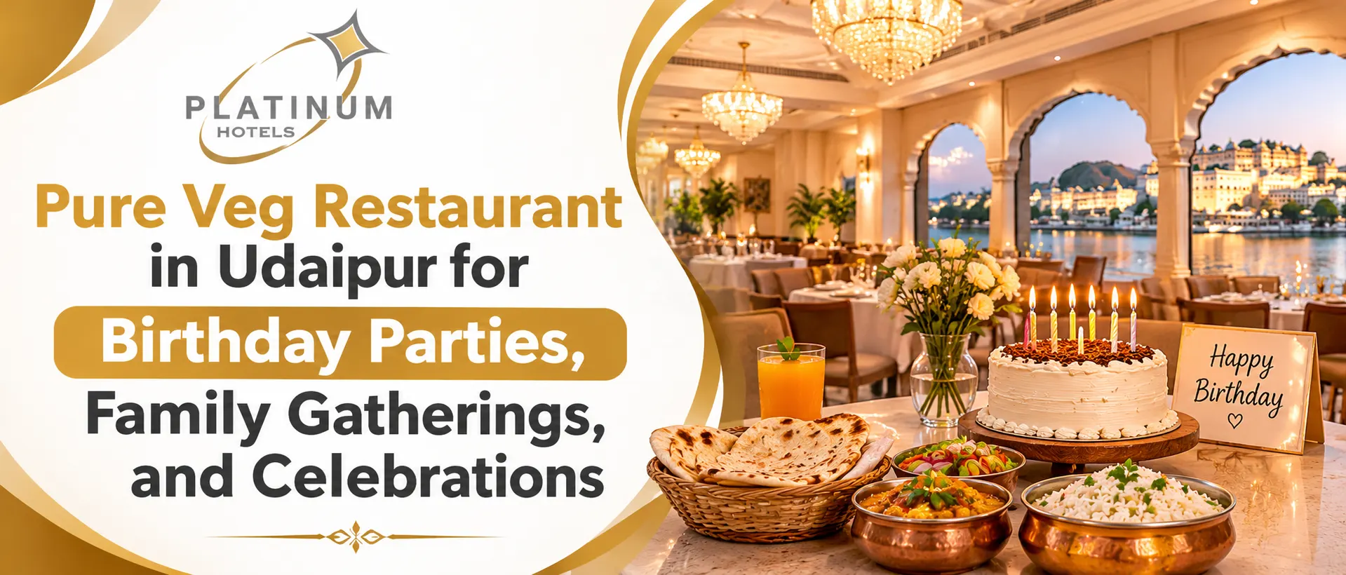 Pure Veg Restaurant in Udaipur for Birthday Parties, Family Gatherings, and Celebrations
