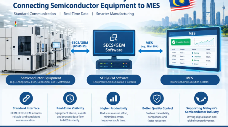 SECS GEM Software in Malaysia Connecting Semiconductor Equipment to MES